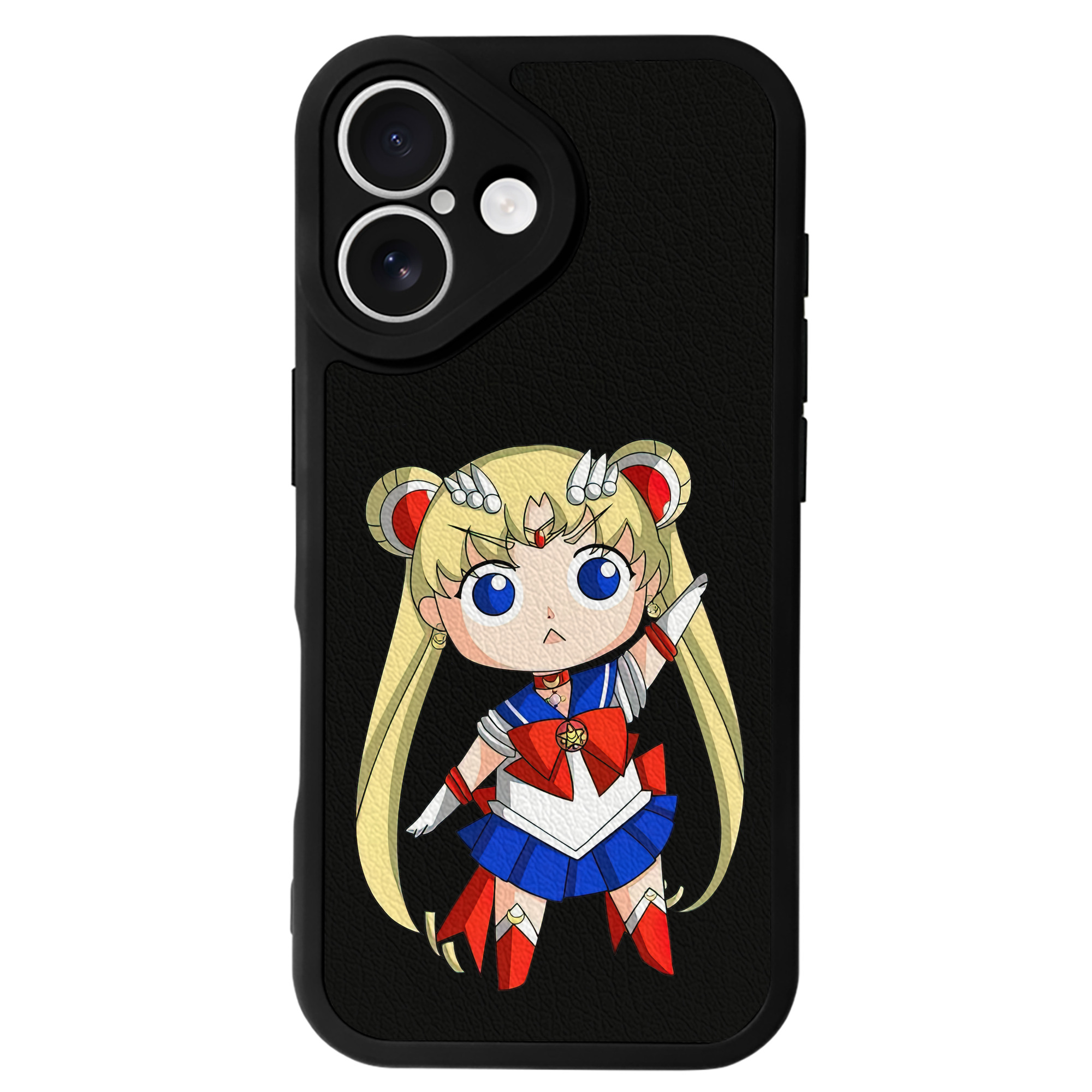 （画像用） 美少女戦士セーラームーン 月野 うさぎ つきの うさぎ Sailor Moon Tsukino Usagi 【iPhone 16シリーズ対応】シリコンスマホケース（レザー調） 材質：シリコン